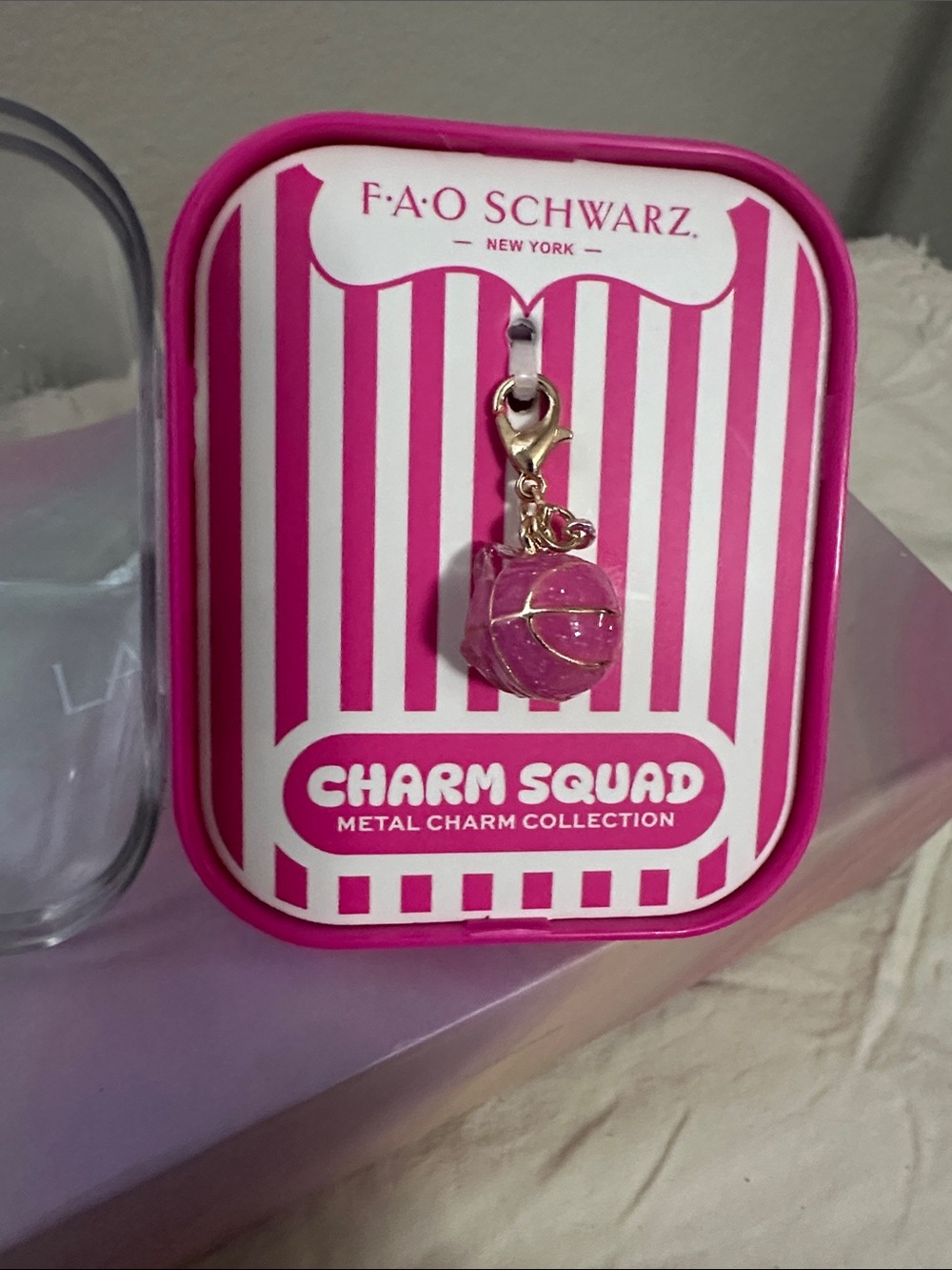 F.A.O. Schwarz Pink Basketball Charm - Charm Squad NWT